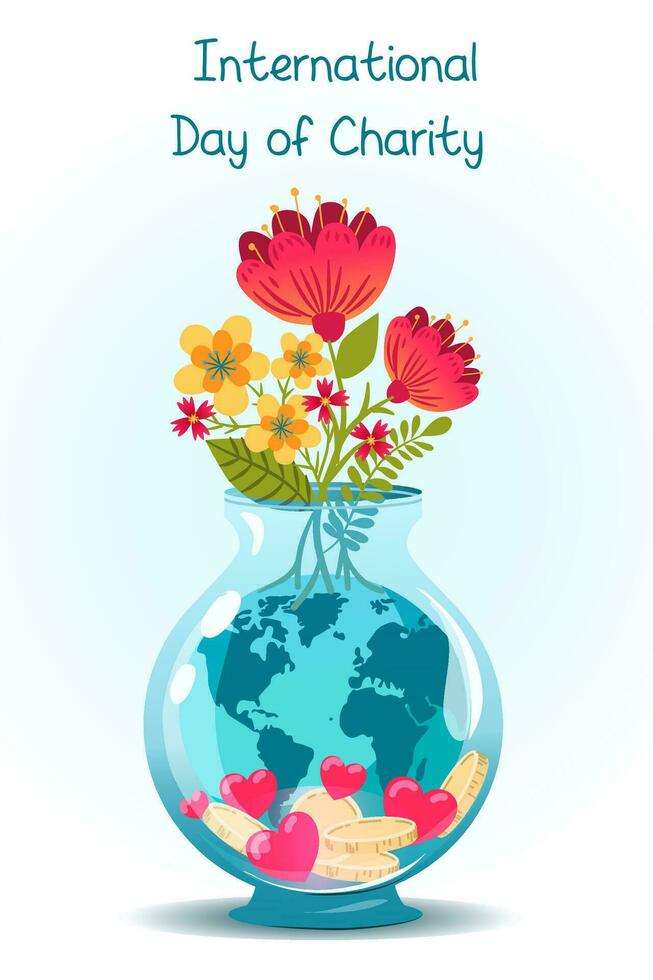 International Day of Charity baner, poster vector