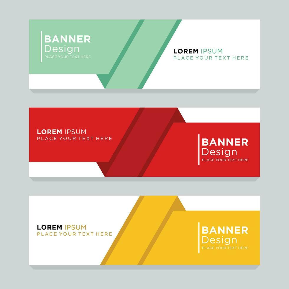 Collection banners modern wave design  colorful background. vector illustration