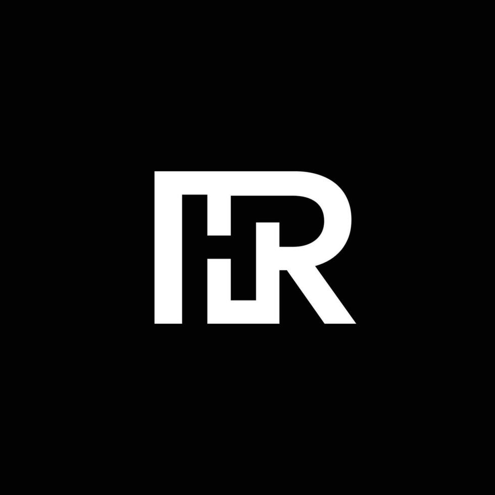 HR logo initial letter design template vector