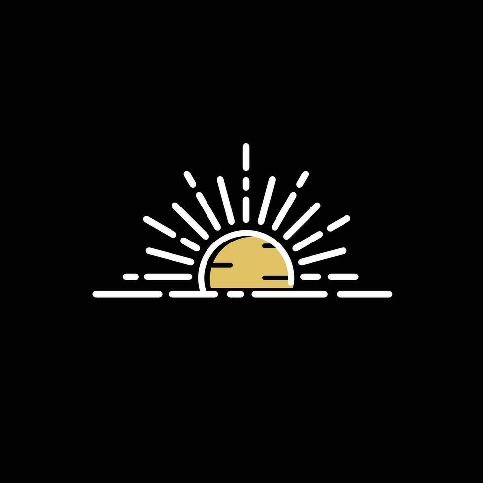 Sun logo design template vector