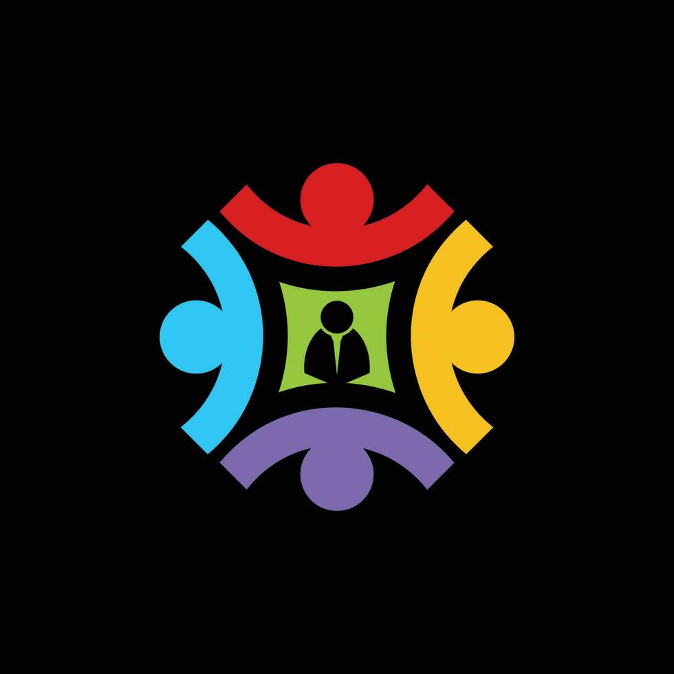 unity people logo, icon, symbol vector