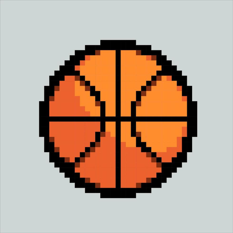 Pixel art illustration Basket Ball. Pixelated Basket Ball. Sports Basket Ball icon pixelated for the pixel art game and icon for website and video game. old school retro. vector