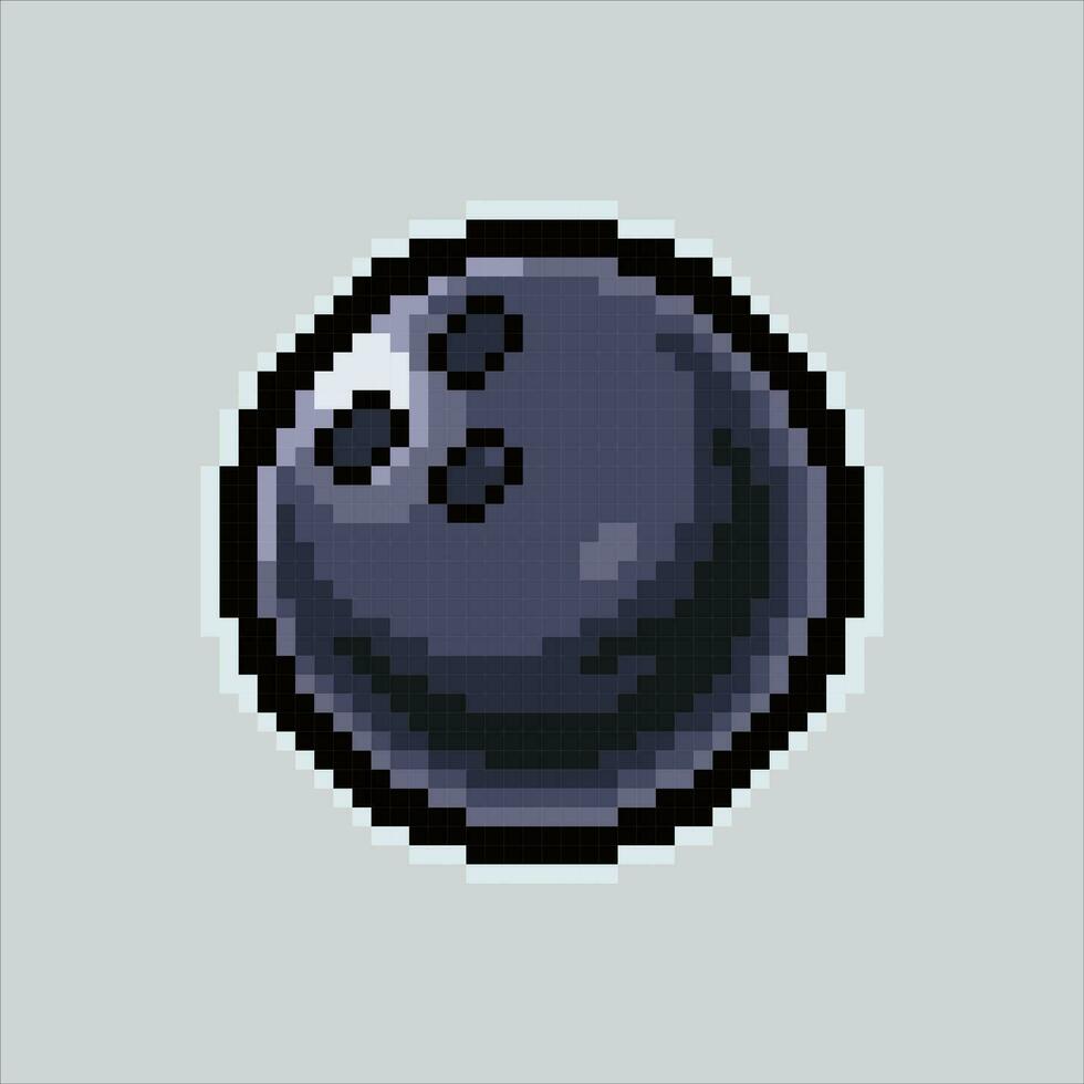 Pixel art illustration Bowling Ball. Pixelated Bowling Ball. Sports Bowling Ball icon pixelated for the pixel art game and icon for website and video game. old school retro. vector