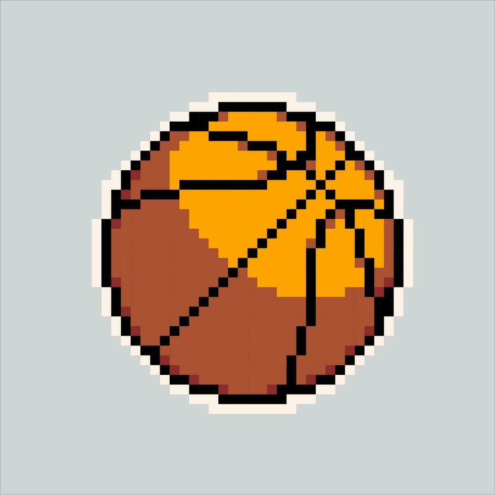 píxel Arte ilustración cesta pelota. pixelado cesta pelota. Deportes cesta pelota icono pixelado para el píxel Arte juego y icono para sitio web y vídeo juego. antiguo colegio retro vector