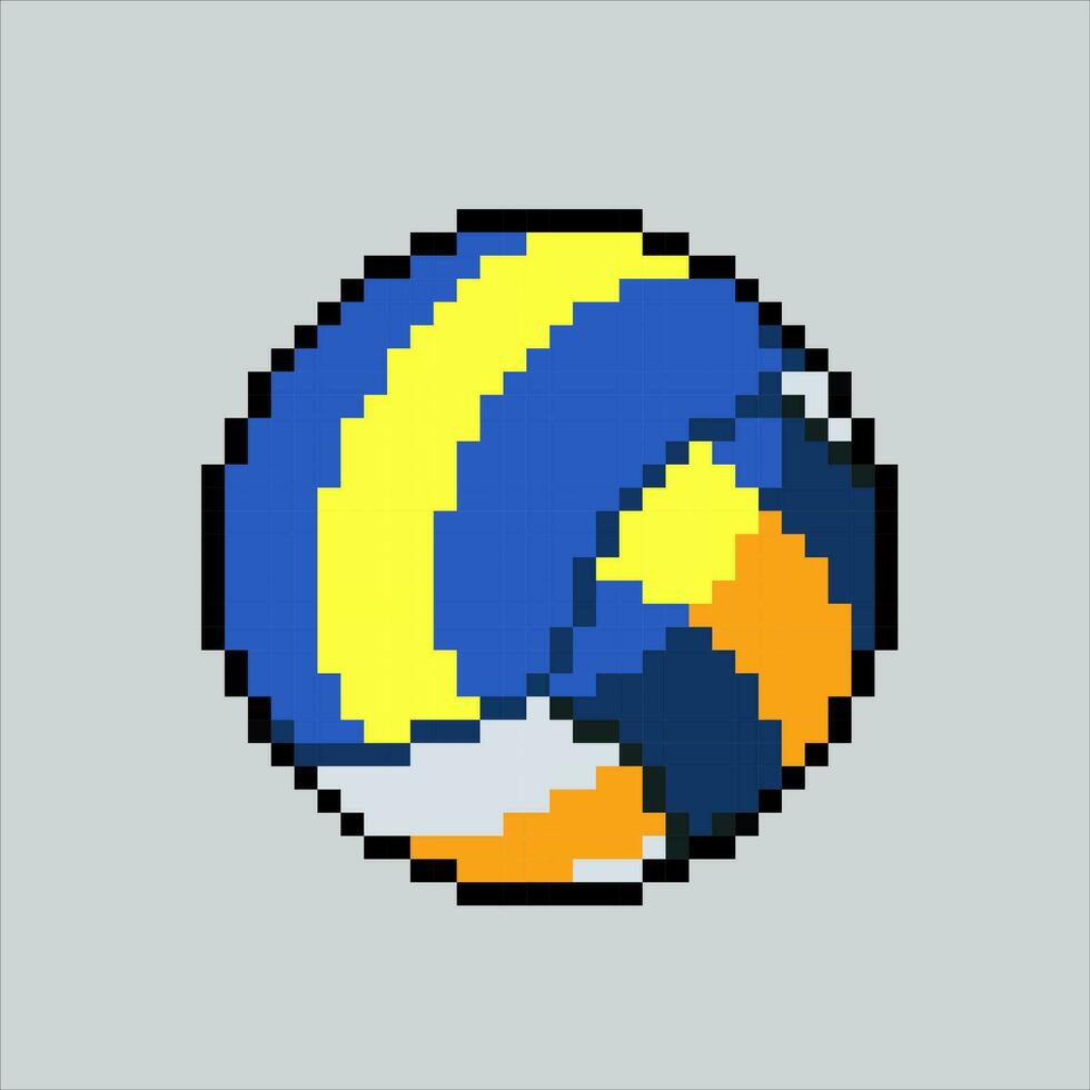 Pixel art illustration Volley Ball. Pixelated Volley Ball. Sports Volley Ball icon pixelated for the pixel art game and icon for website and video game. old school retro. vector
