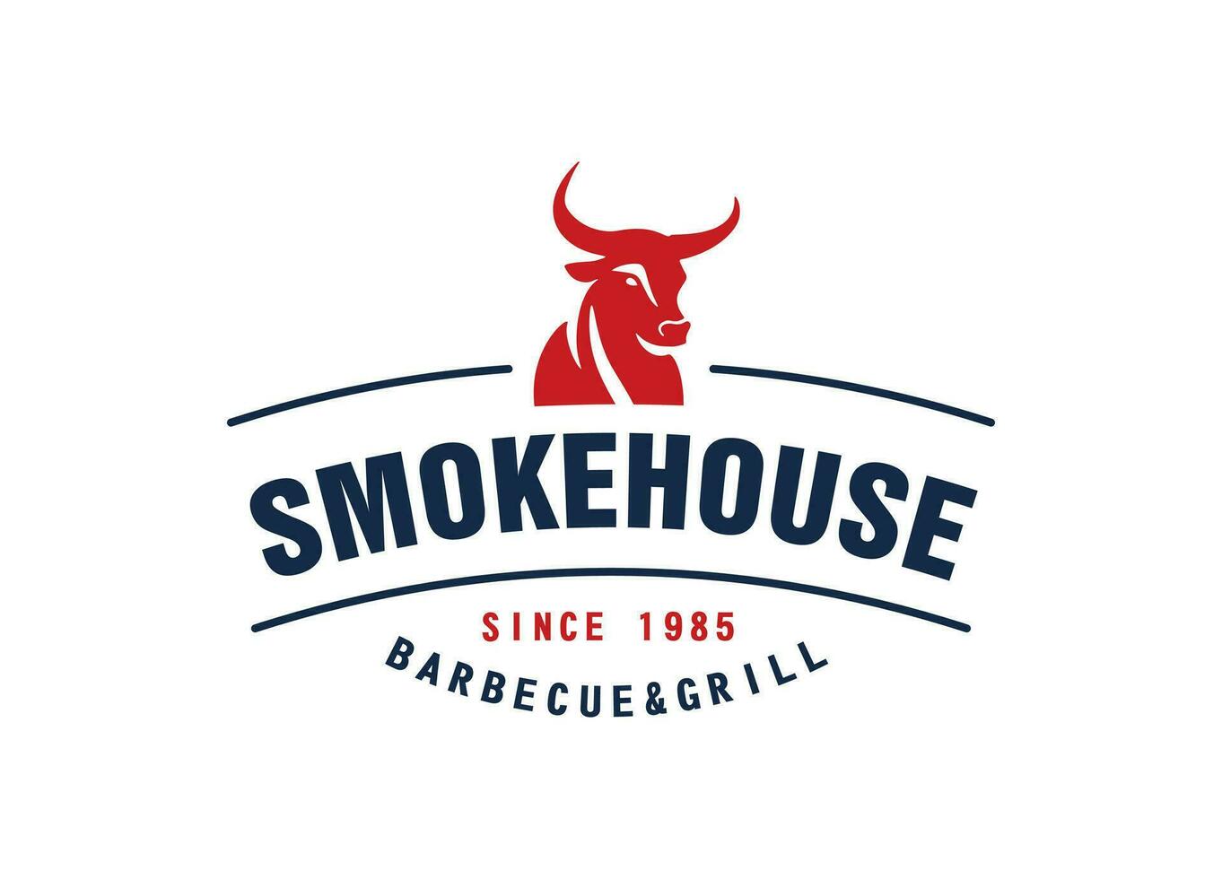 Steak House Typography Label. Vector Illustration.