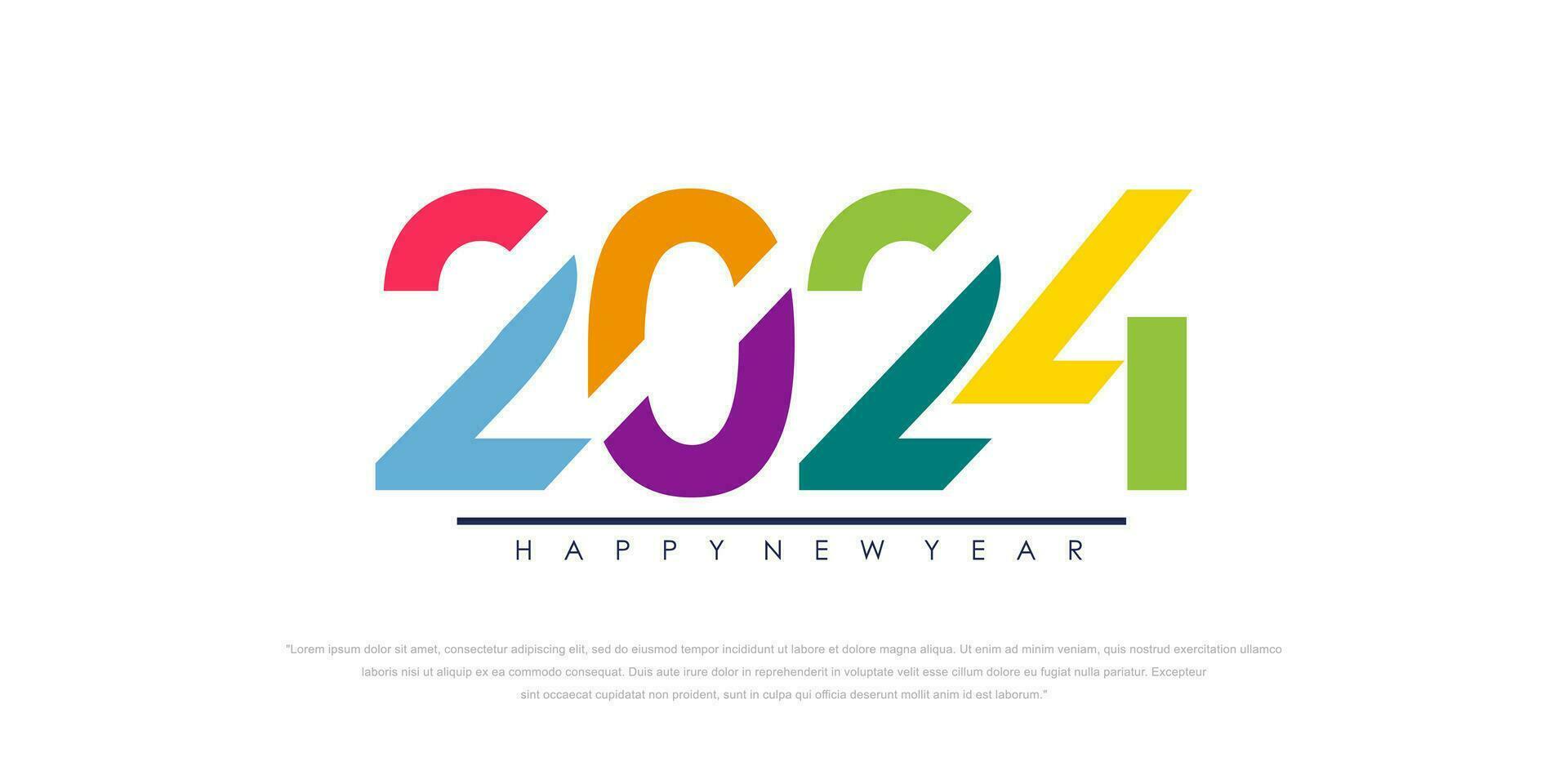 2024 contento nuevo año logo texto diseño. 2024 número diseño modelo. vector ilustración.