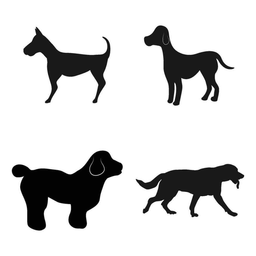 perro línea icono vector ilustración símbolo diseño