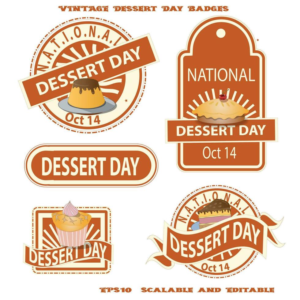 National Dessert Day Sign vector