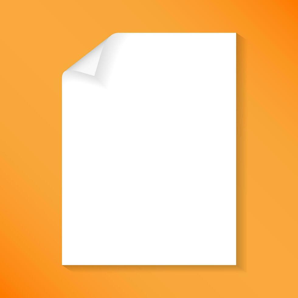 Poster Mockup With Page Curl Template Vector Ilustration
