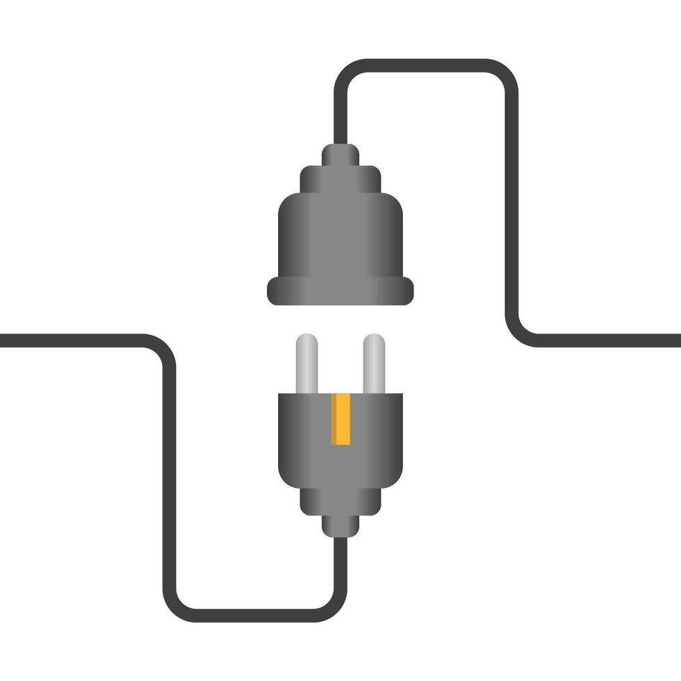 Electiric socket plug vector ilustration