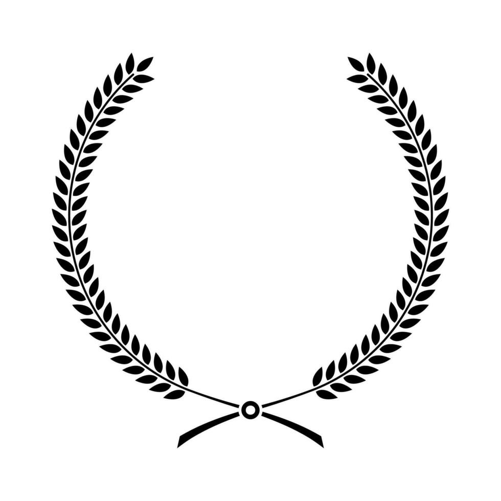 Vector laurel wreath isolated on white background