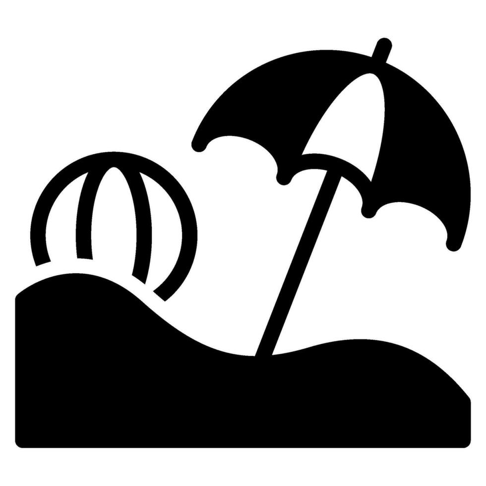Beach Umbrella Icons vector