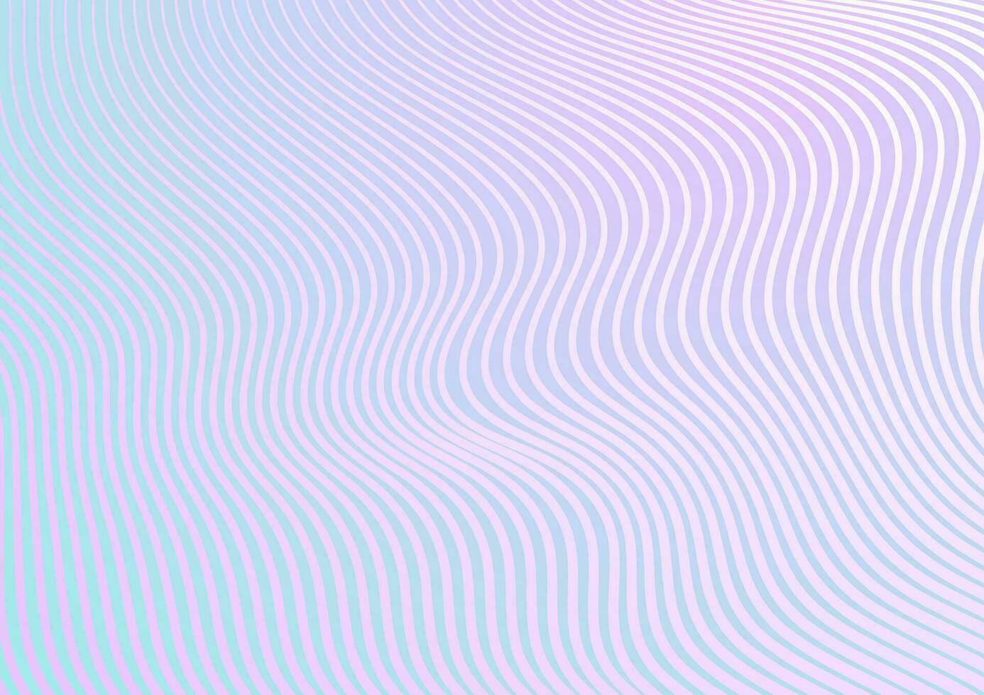 Minimal pastel trendy refracted curved waves background vector
