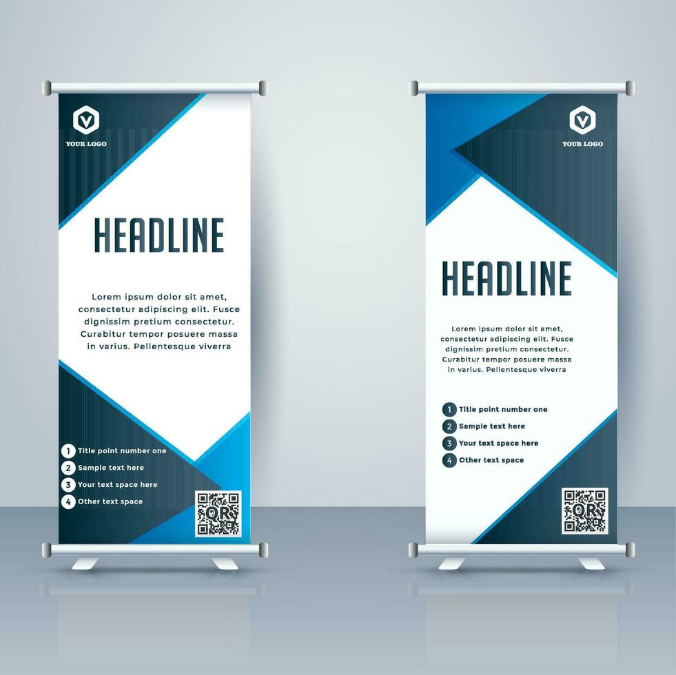 negocio rodar arriba banner.banner plantilla, resumen antecedentes vector, volantes, presentación, folleto, j-bandera, x-soporte, pancarta x, exposición pantalla, vertical bandera diseño letrero publicidad vector