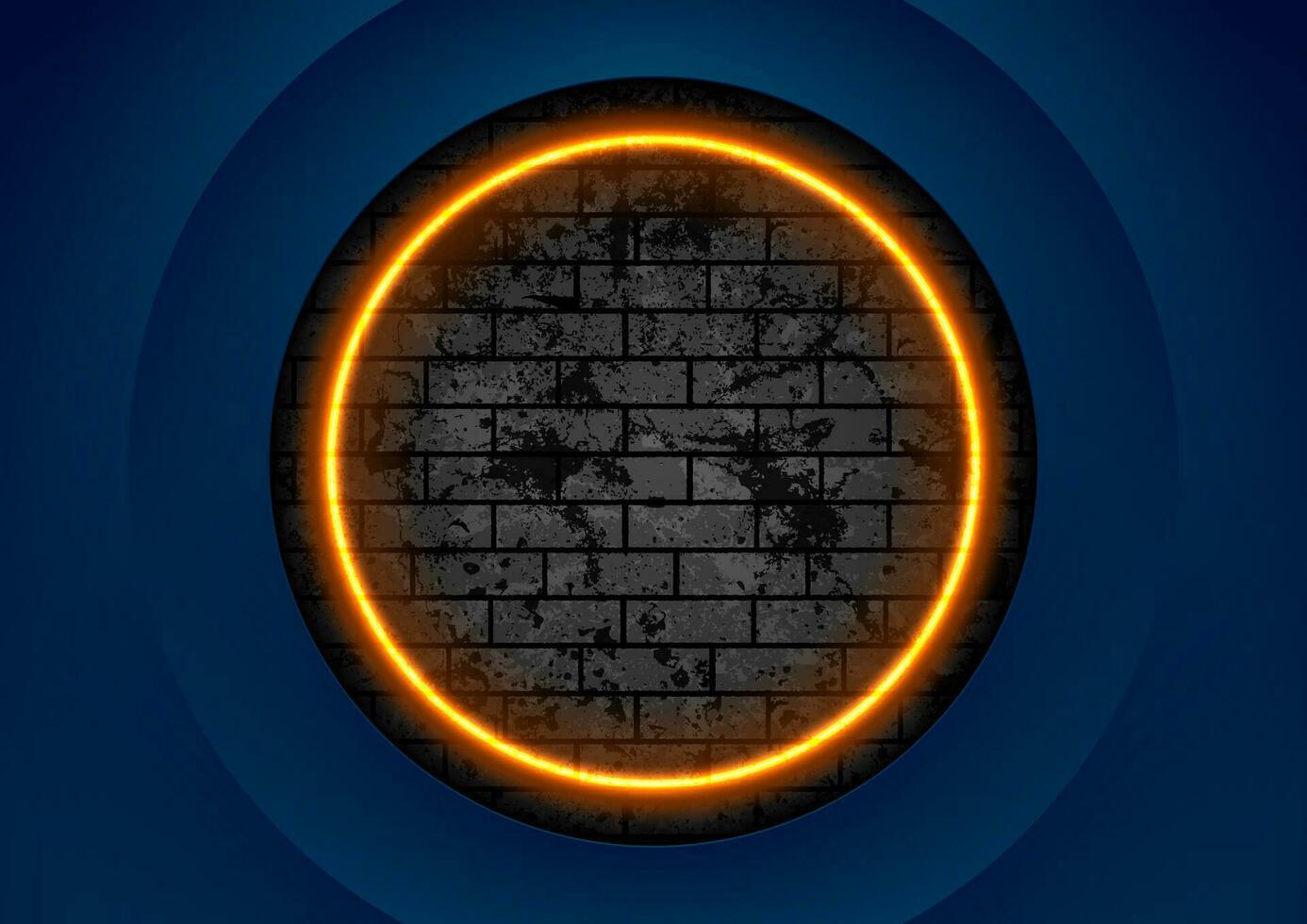 Abstract grunge background with orange fiery circle vector