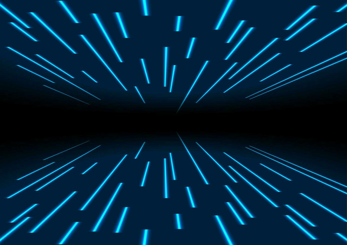 Blue neon laser trace lines abstract background vector