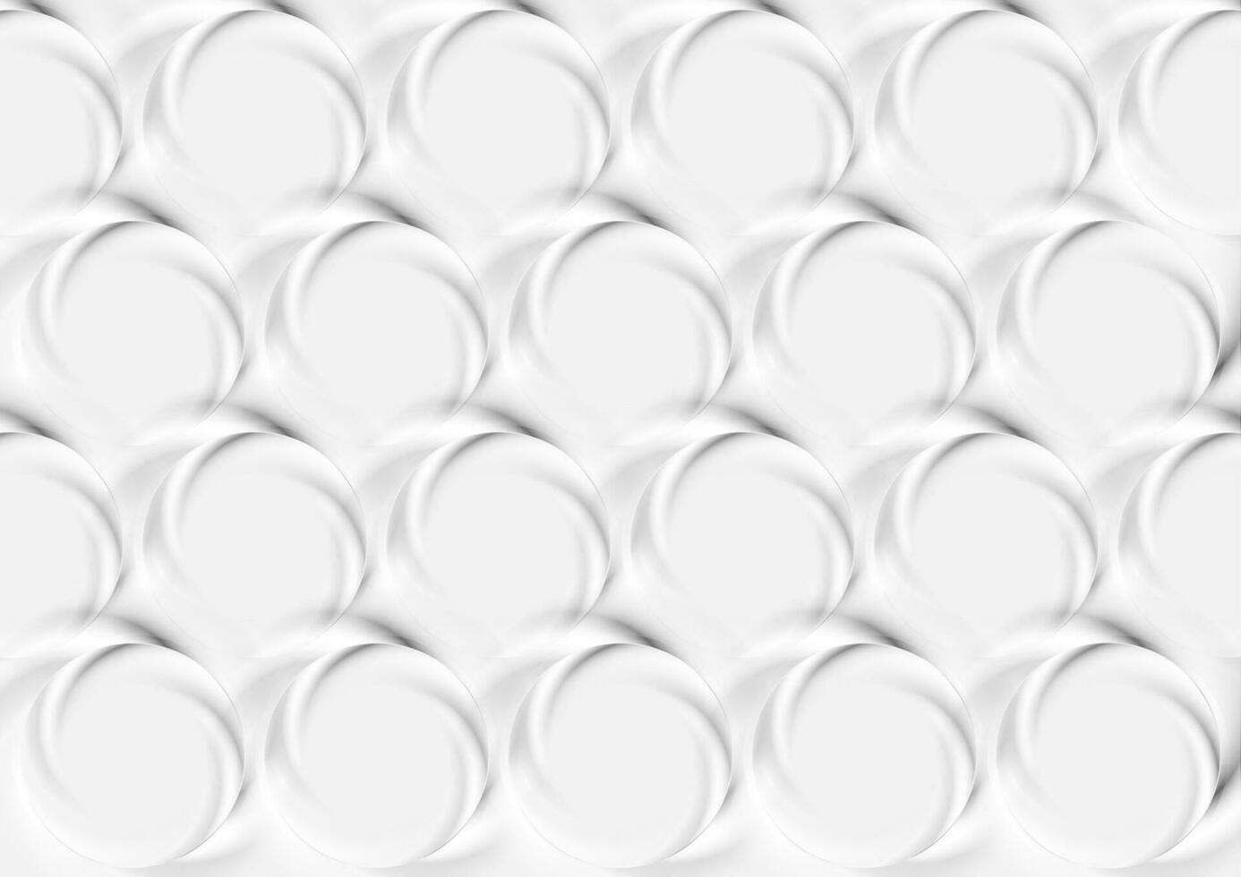 Grey white glossy circles abstract pattern design vector