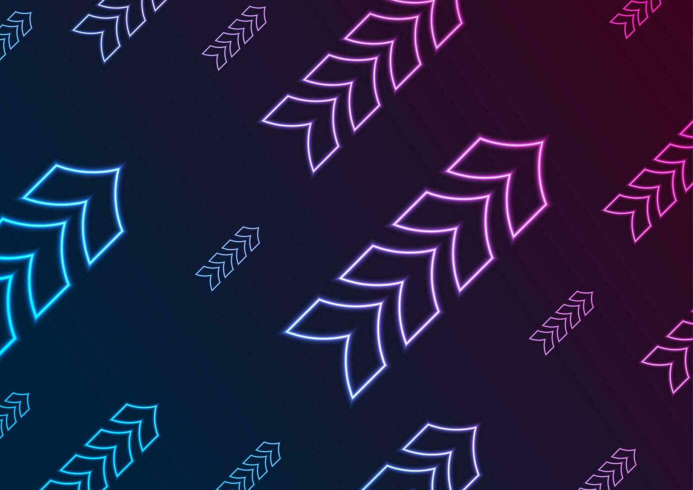 Blue purple abstract neon arrows tech background vector