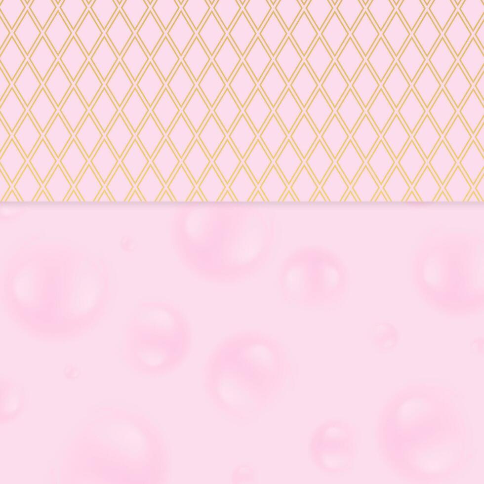 Pink and golden abstract corporate design pattern vector