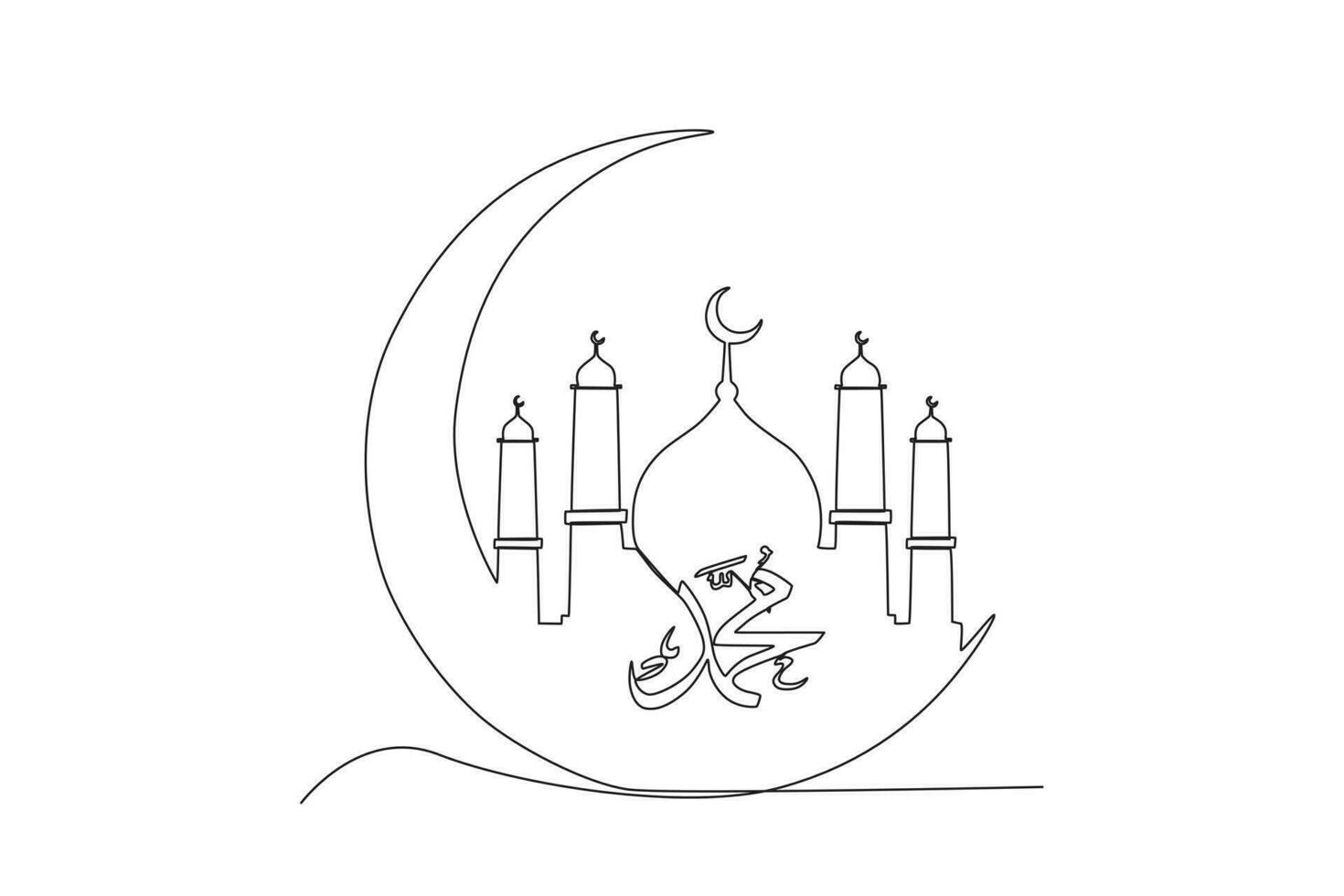A concept of mawlid nabi vector
