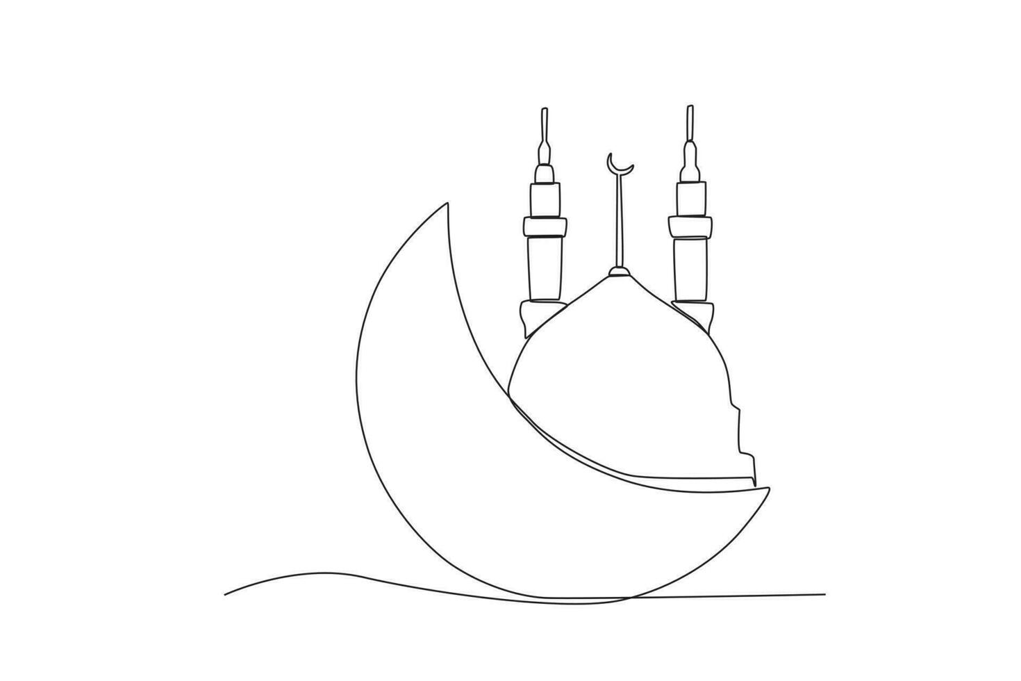 Illustration of the celebration of the prophet's birthday vector