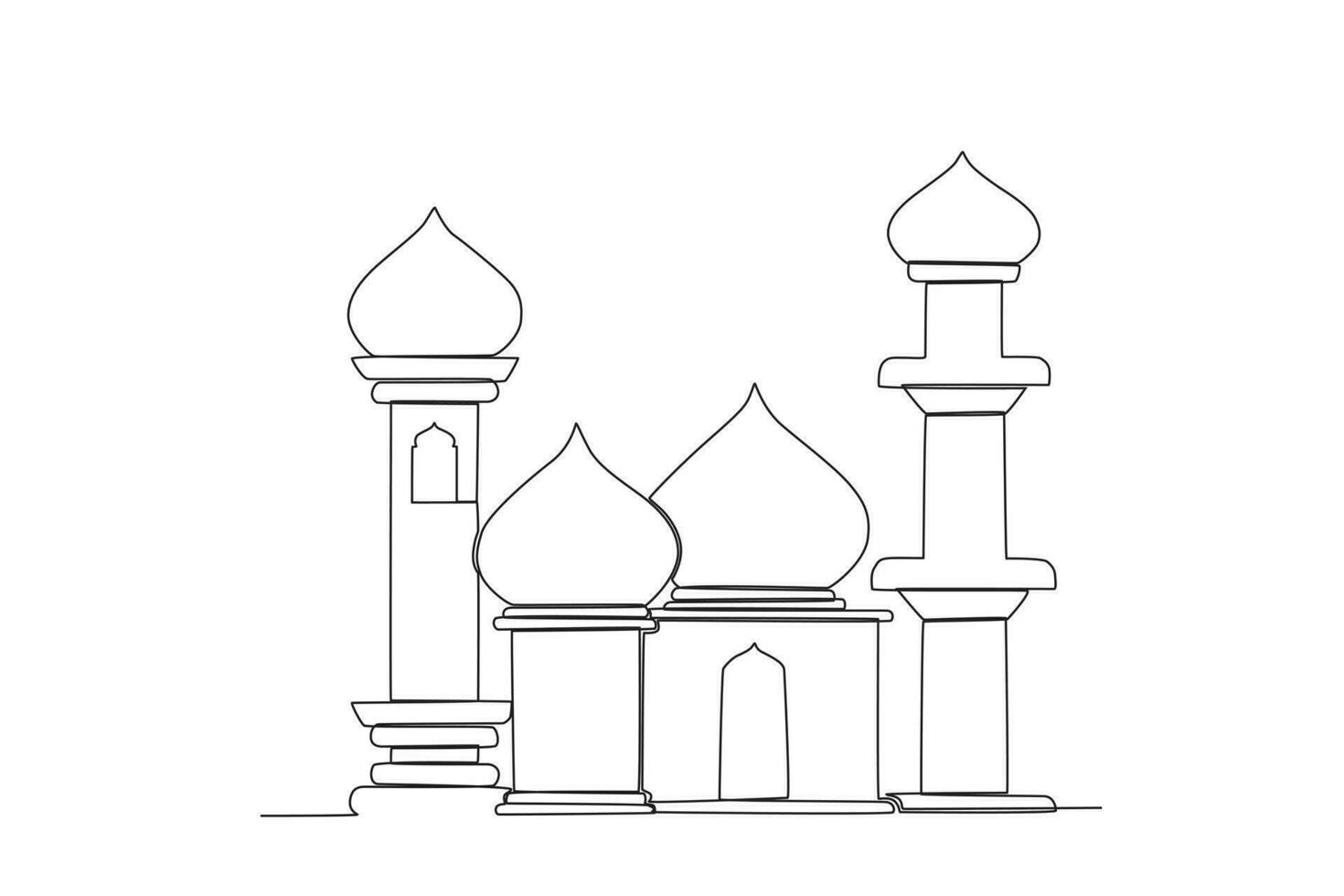 A beautiful mosque for mawlid celebrations vector