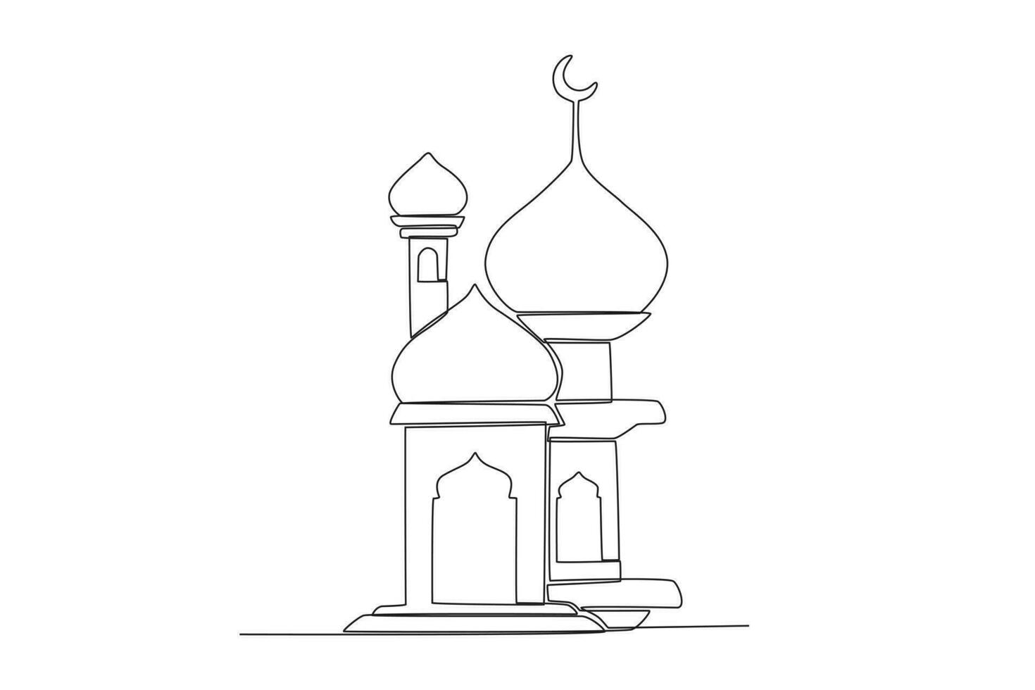 un mezquita dónde mawlid es celebrado vector