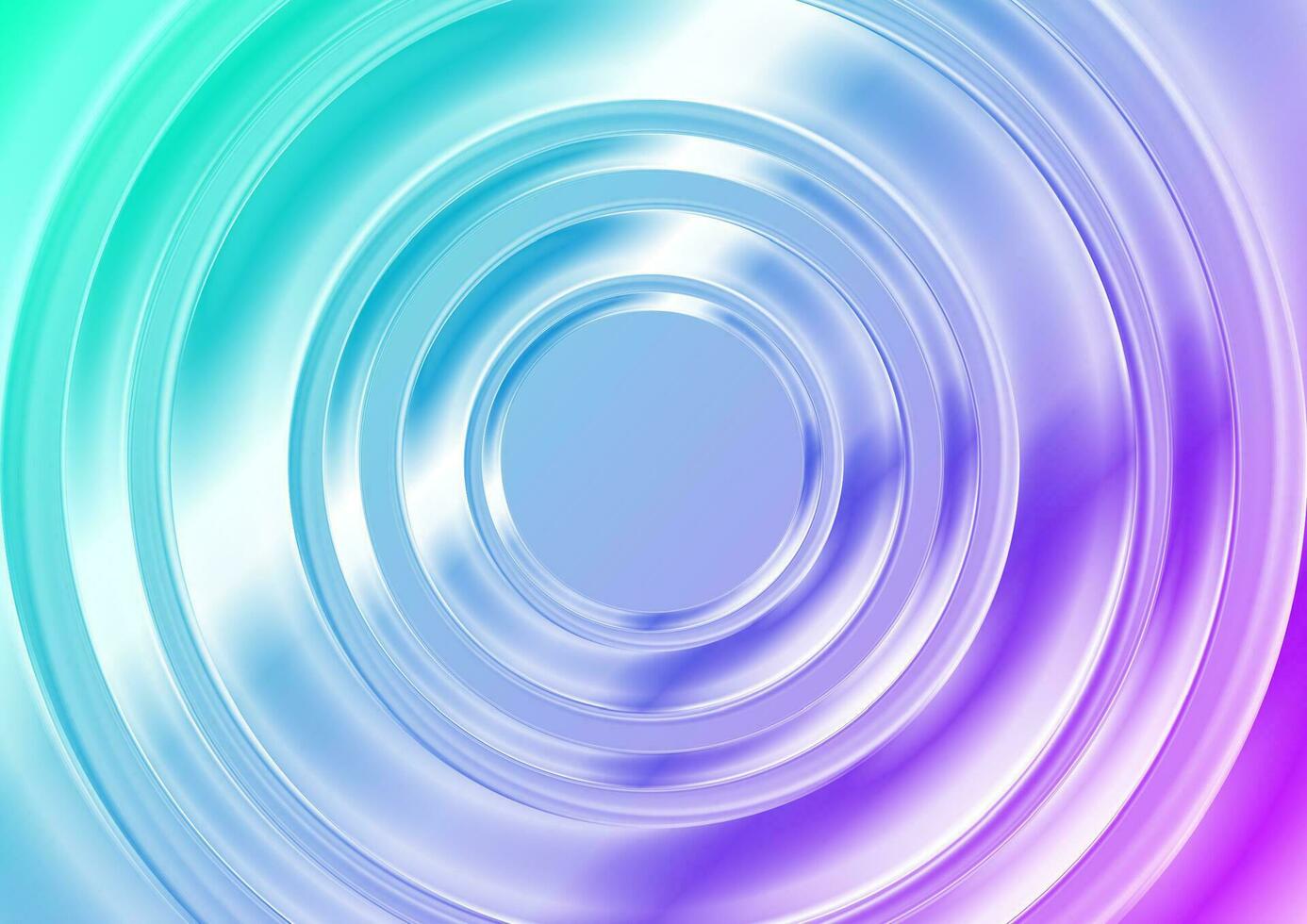 Blue and pink glossy circles abstract tech background vector