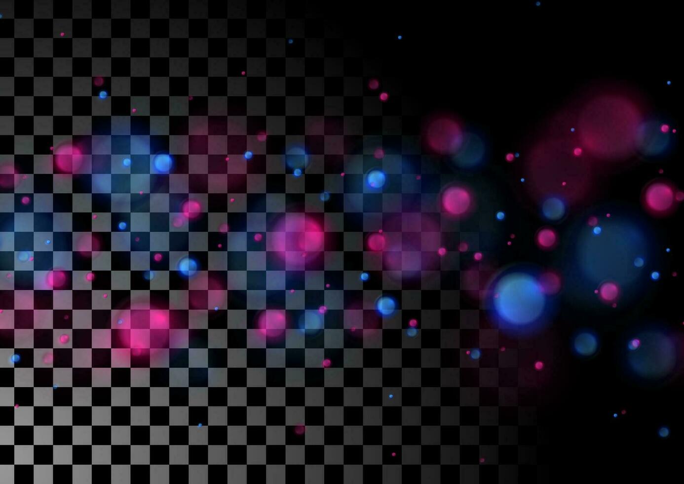 Blue purple luminous bokeh lights particles background vector