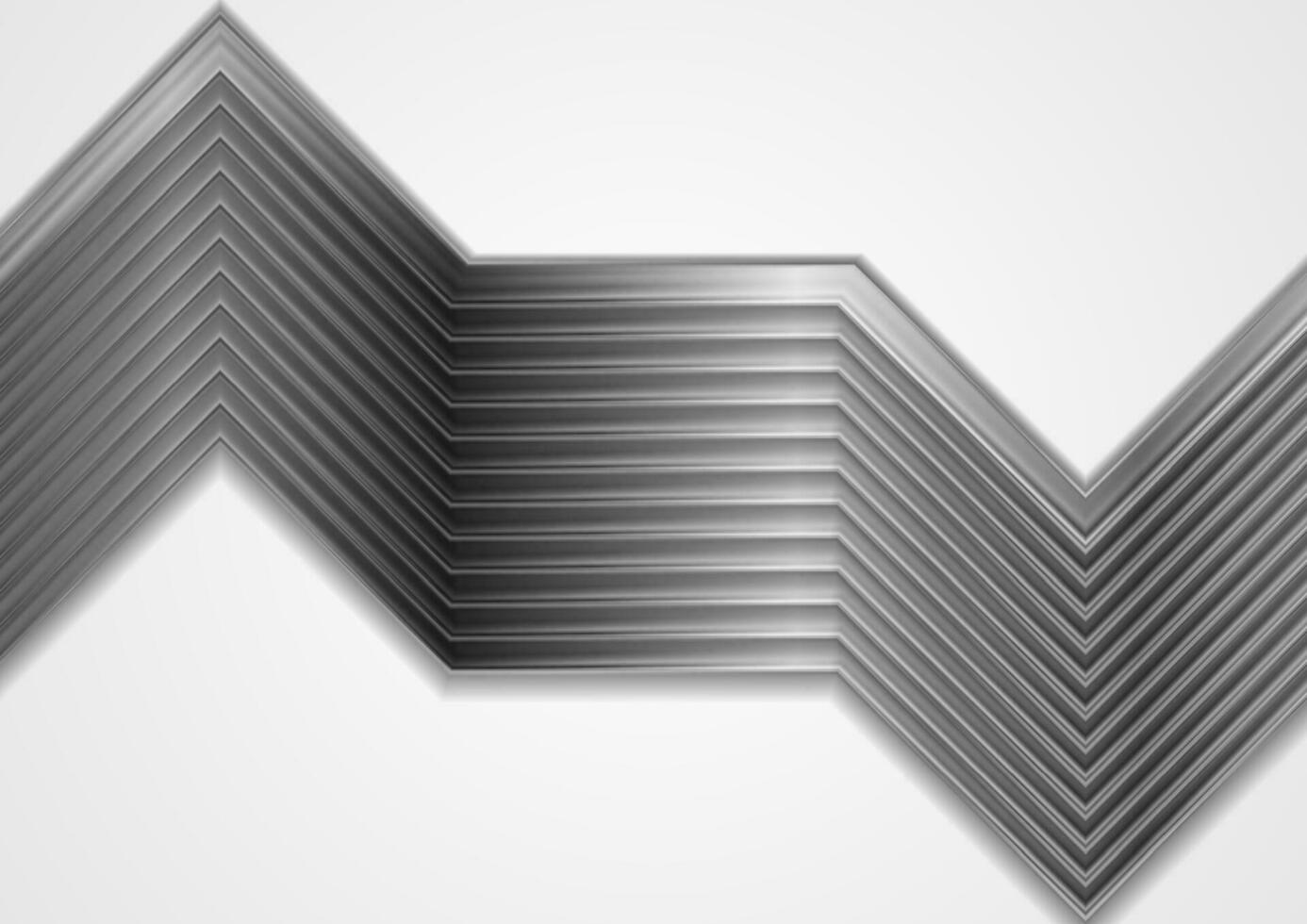 Geometric tech metallic stripes abstract background vector