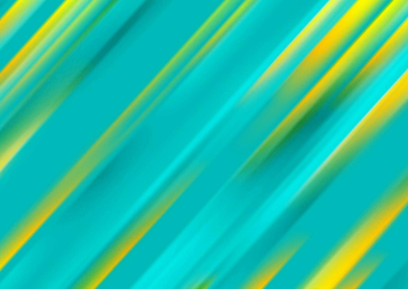 Turquoise and yellow smooth stripes abstract background vector
