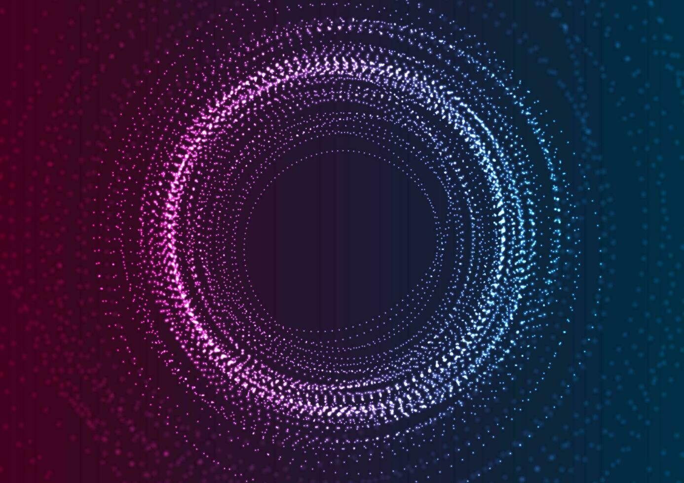 Neon flowing futuristic particles abstract background vector