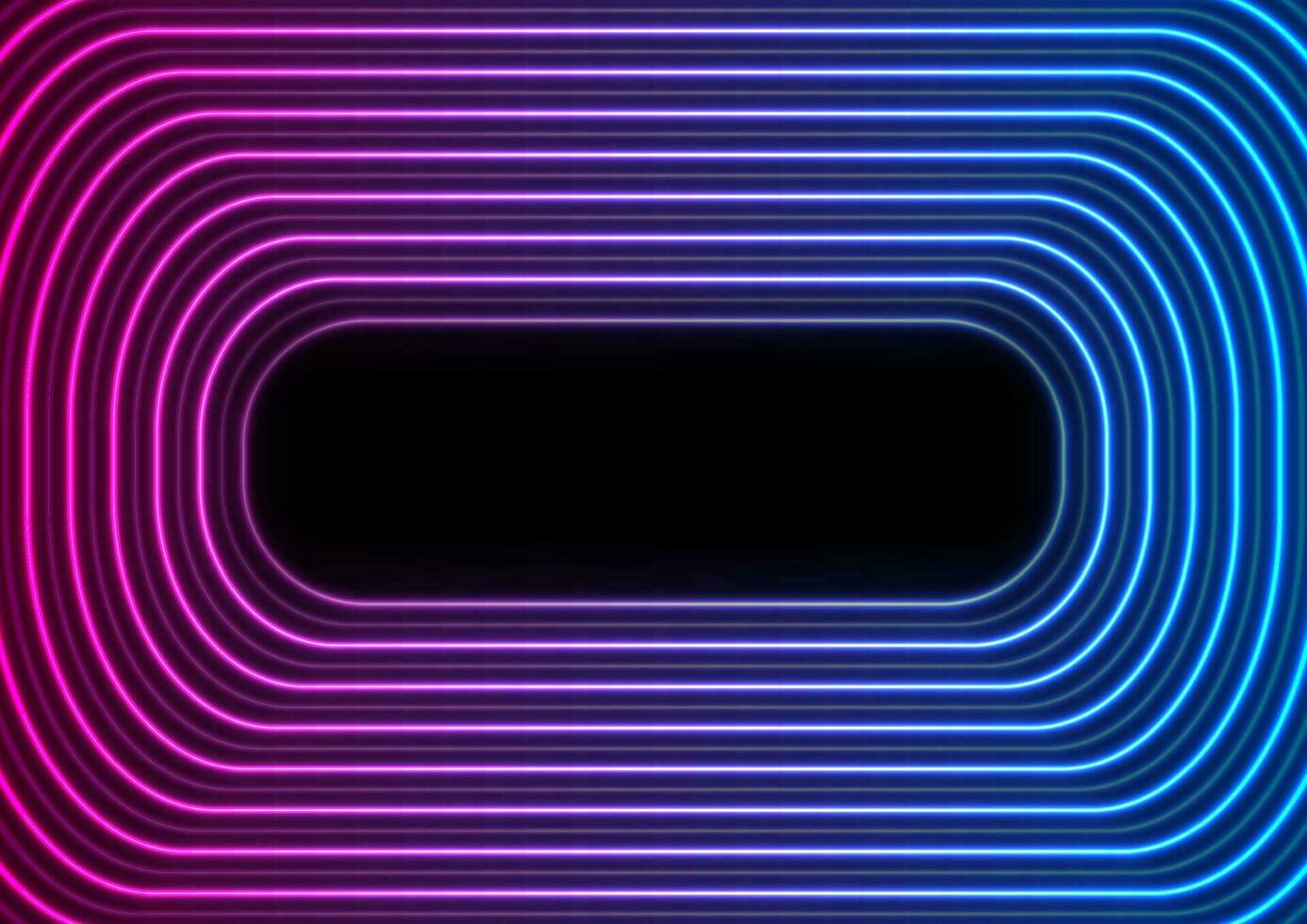 Bright neon glowing retro frame abstract background vector