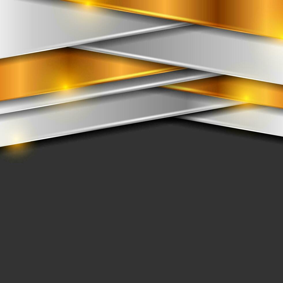 Bronze and silver abstract tech background vector