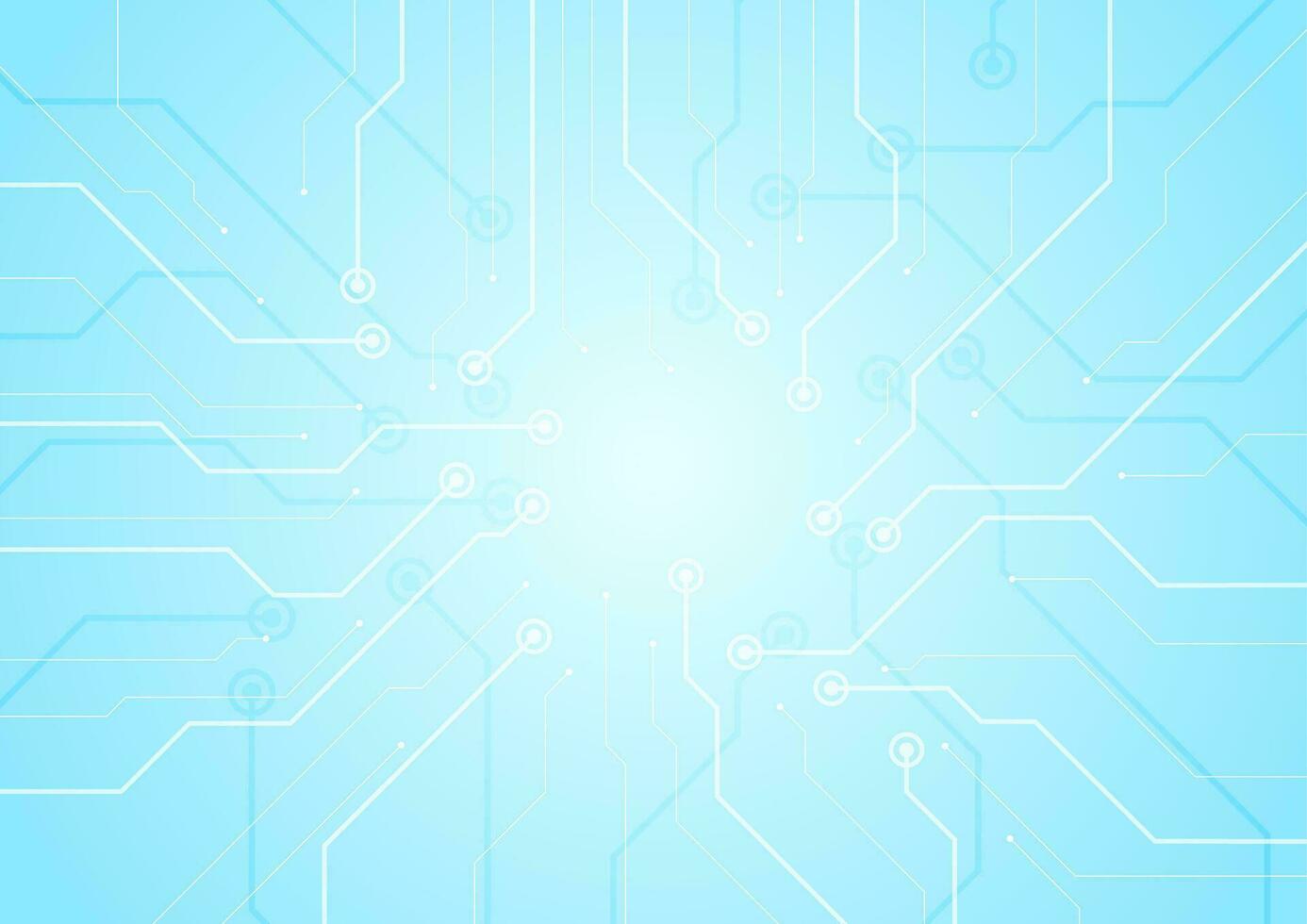 Light blue circuit board chip technology background vector