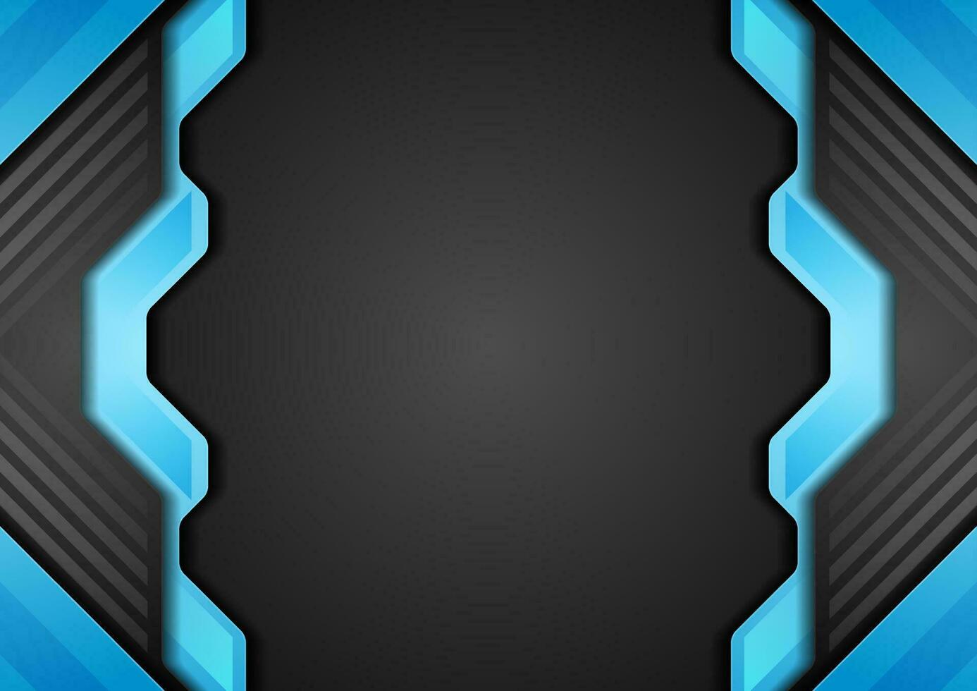 Blue and black tech abstract corporate background vector
