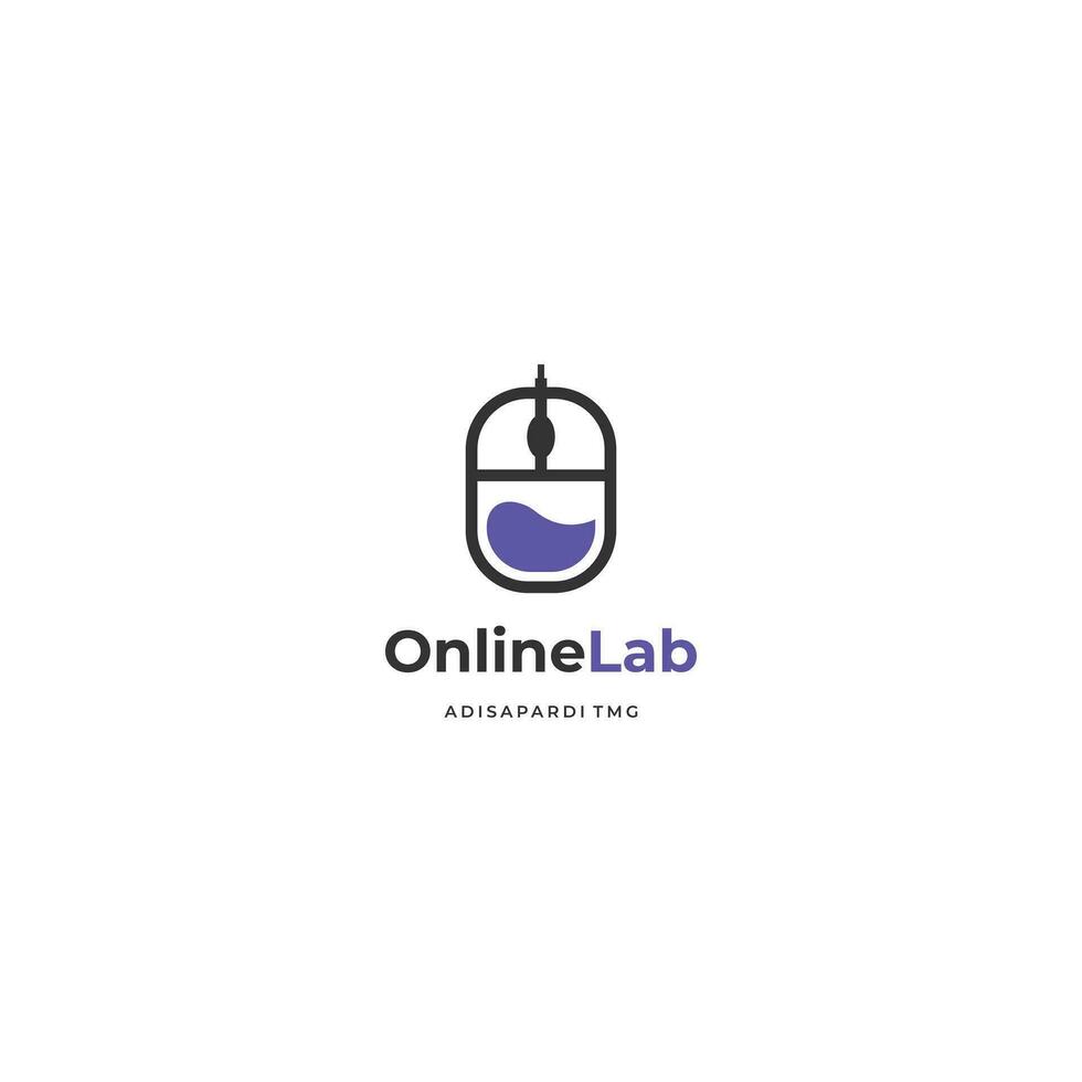 online lab logo, computer lab logo design on isolated background vector