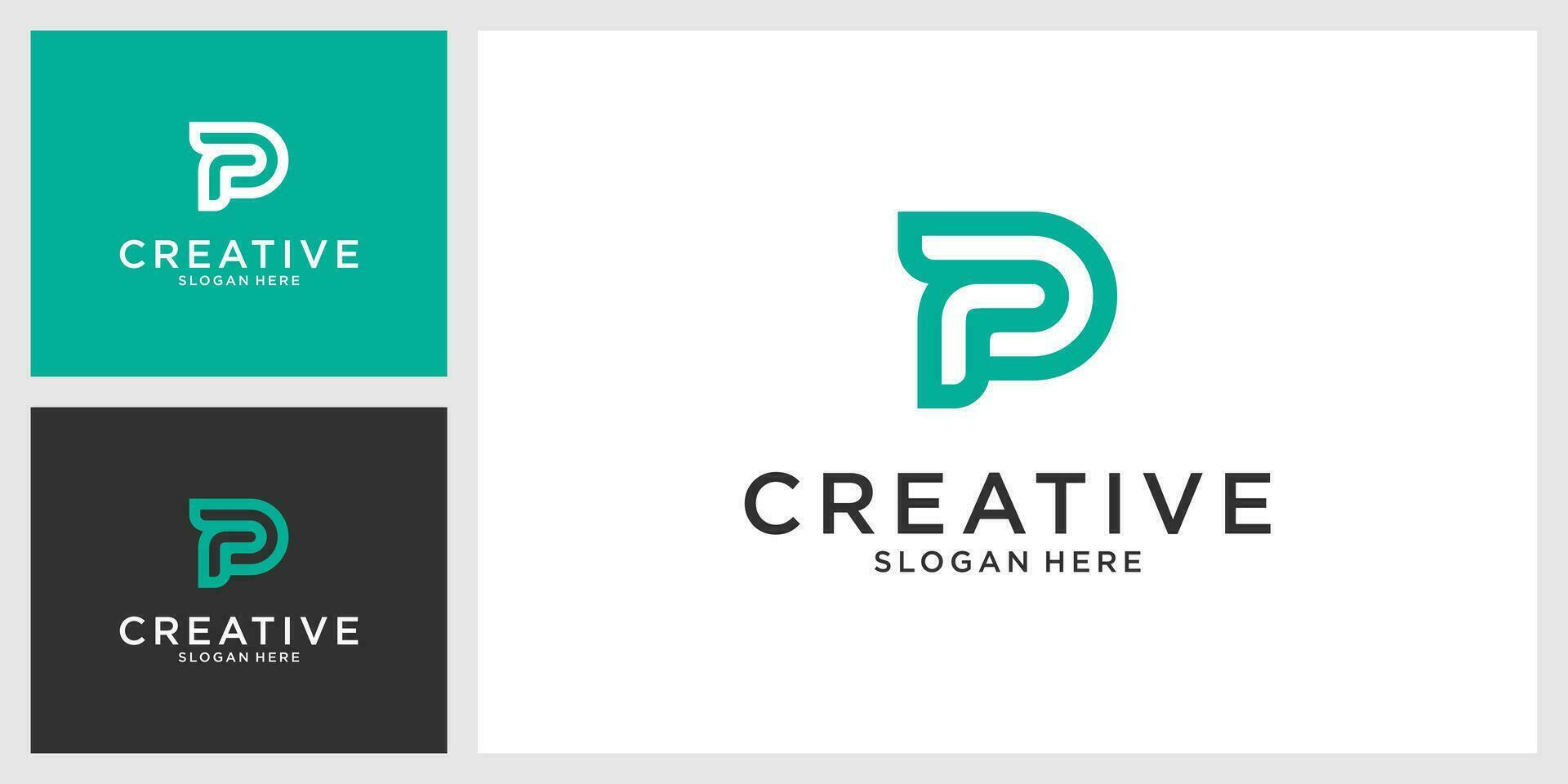 Initial letter P logo design vector