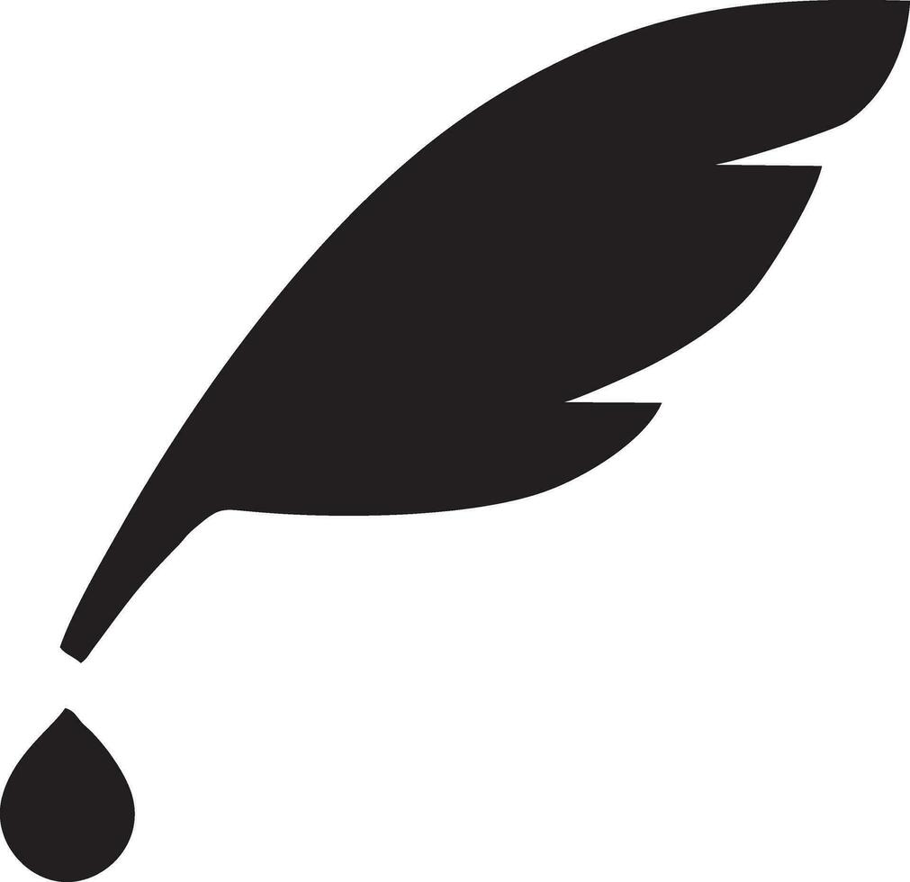Feather icon symbol isolated vector image. Illustration of the feather bird writing drawing icon image design EPS 10