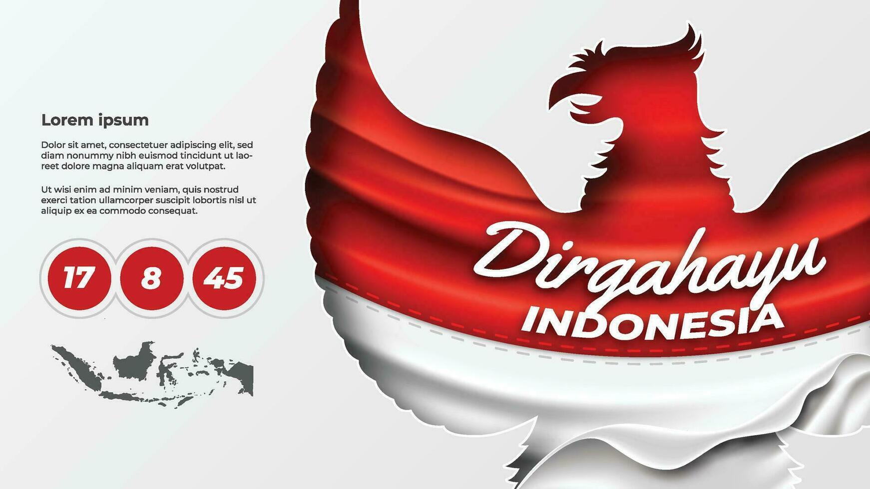 Indonesia Independence Day with Flag in Garuda Illustration vector