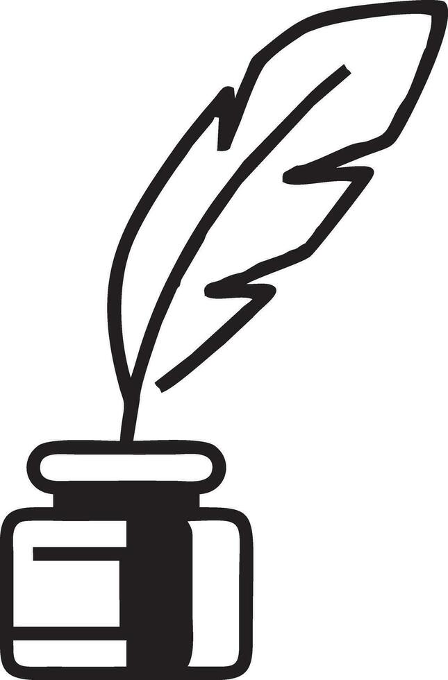 Feather icon symbol isolated vector image. Illustration of the feather bird writing drawing icon image design EPS 10
