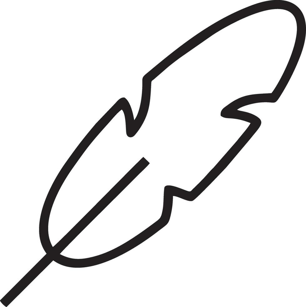 Feather icon symbol isolated vector image. Illustration of the feather bird writing drawing icon image design EPS 10