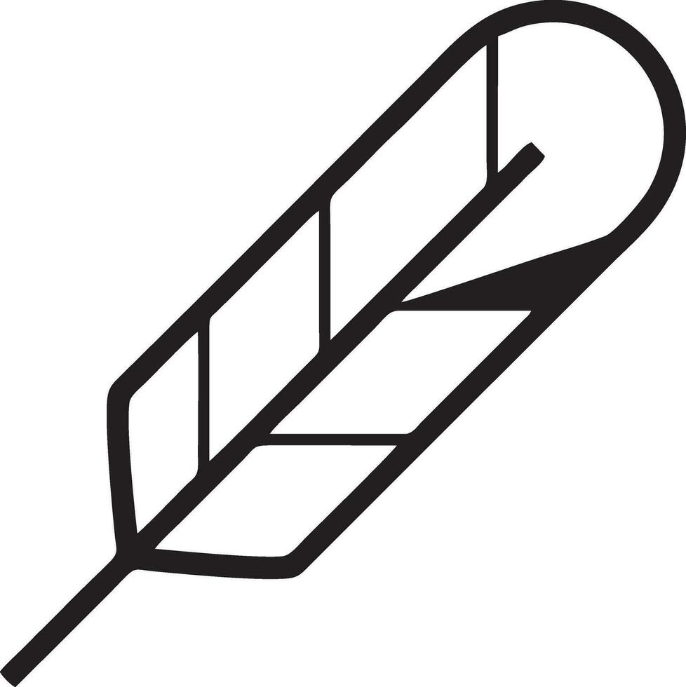 Feather icon symbol isolated vector image. Illustration of the feather bird writing drawing icon image design EPS 10