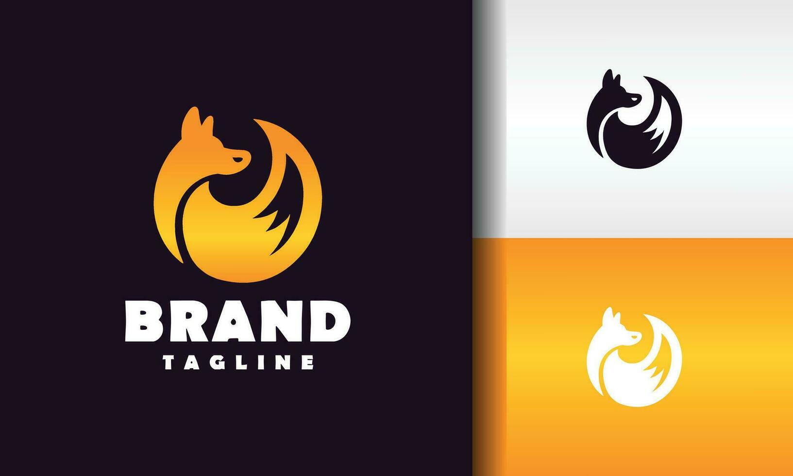 simple fox logo vector