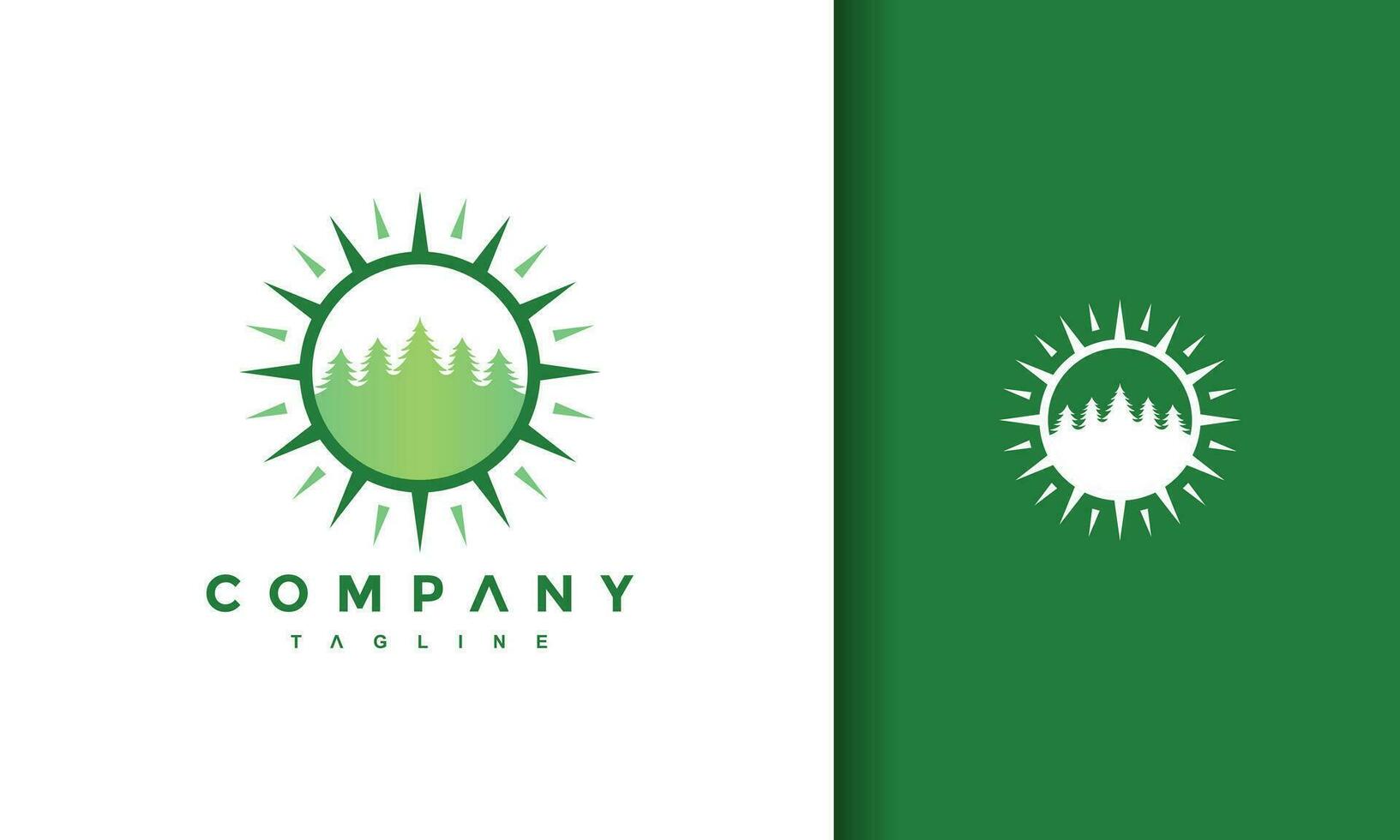 sun fir logo vector