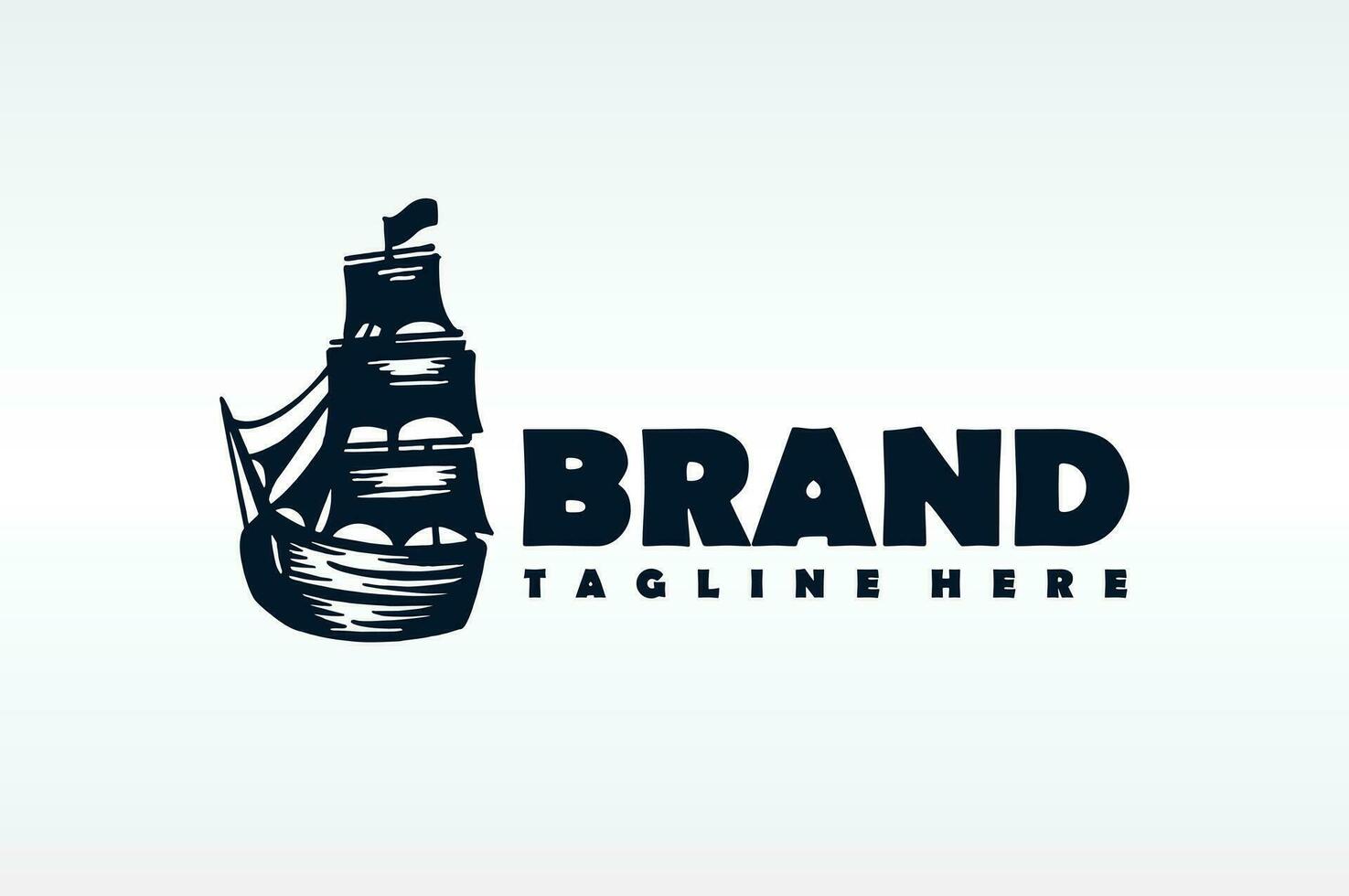 sailing ship logo vector