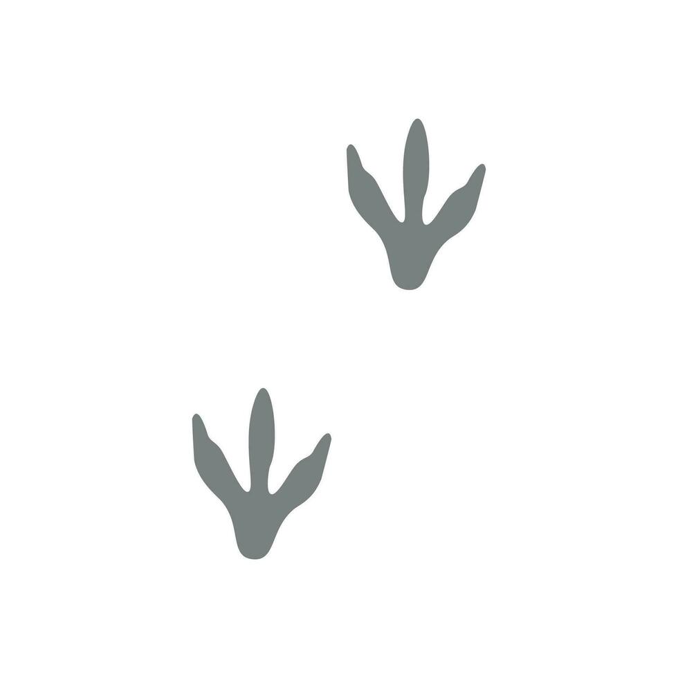 Flat vector silhouette illustration of footsteps
