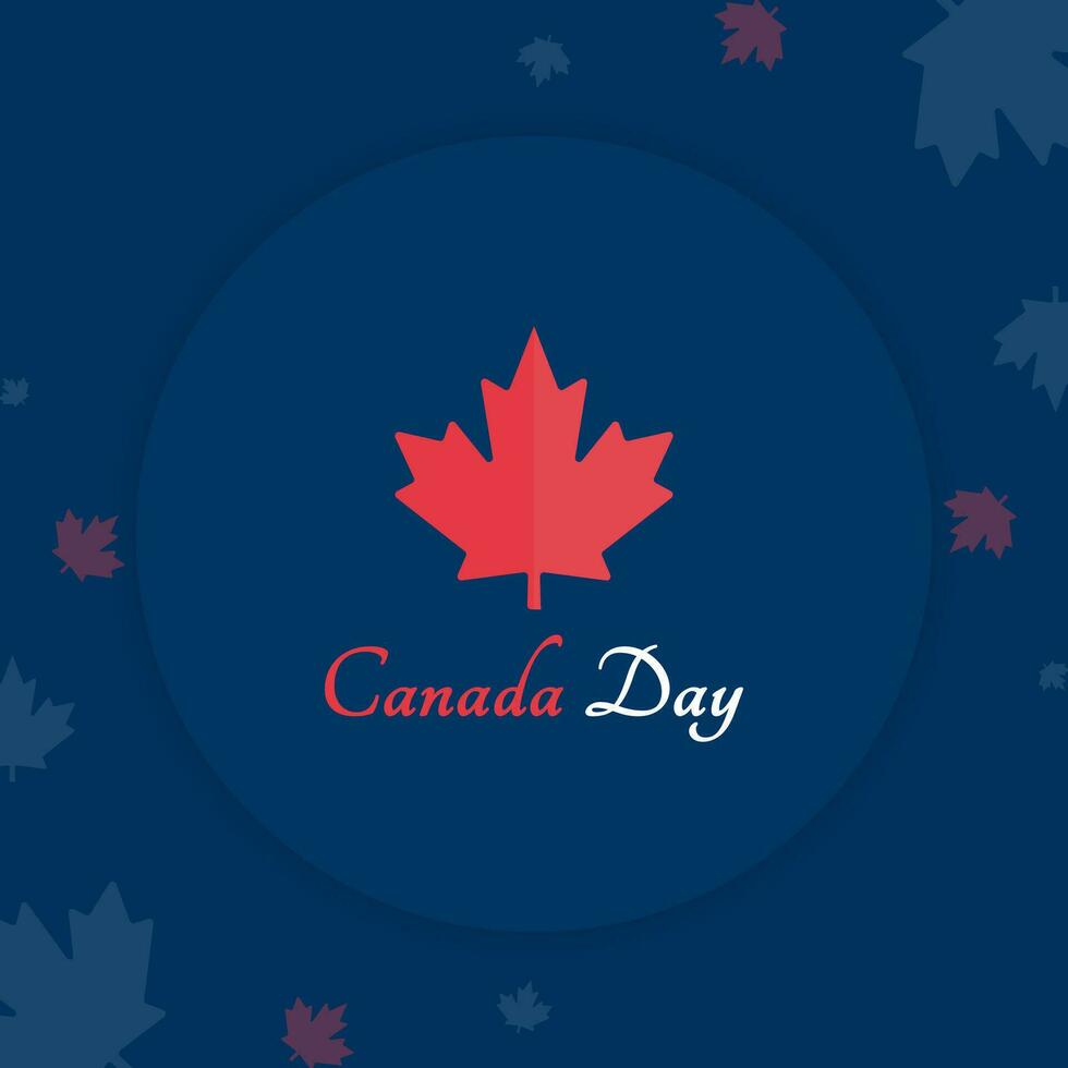 Happy Canada Day Background or Banner Design for Canada Independence Day vector