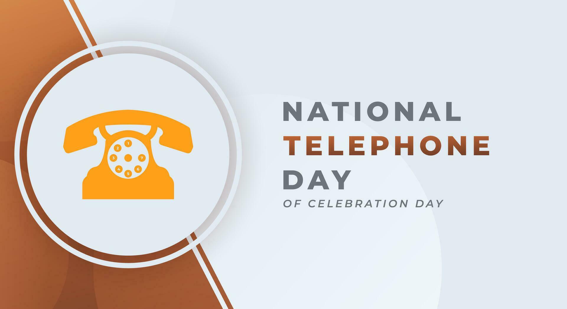 National Telephone Day Celebration Vector Design Illustration for